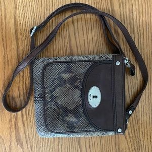 Snakeskin Fossil Crossbody